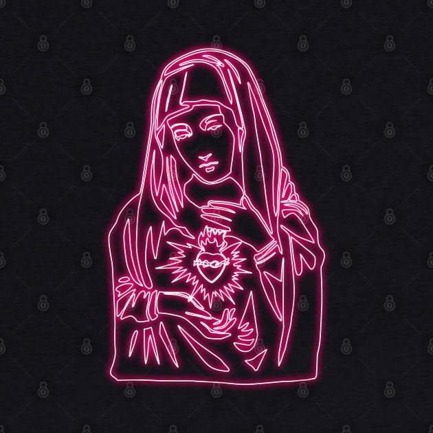 Pink Neon - Immaculate Heart of Mary by la chataigne qui vole ⭐⭐⭐⭐⭐